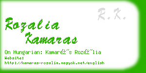 rozalia kamaras business card